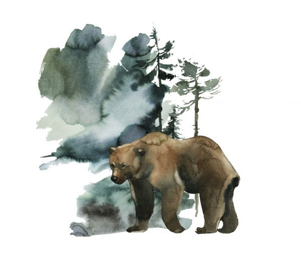 PHOTOWALL / Watercolor Bear Forest (e313892)
