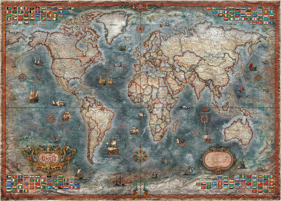 PHOTOWALL / Old Style World Map (e314294)