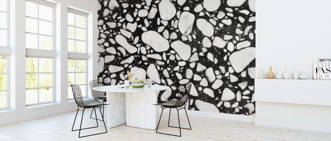 PHOTOWALL / Black and White Terrazzo (e314458)