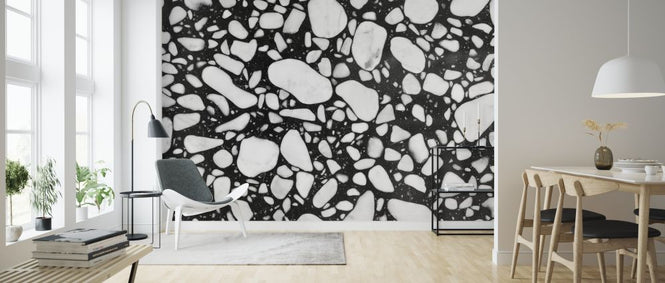 PHOTOWALL / Black and White Terrazzo (e314458)