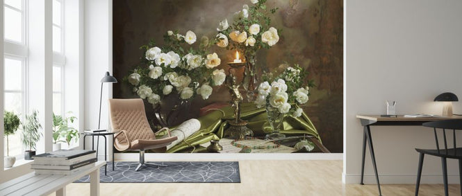 PHOTOWALL / Still Life with Roses and Candle (e315351)