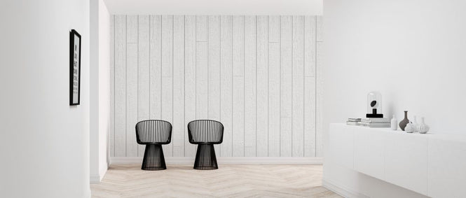 PHOTOWALL / White Vintage Planks (e315790)