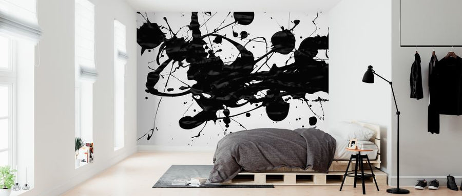 PHOTOWALL / Black Paint Splatter (e315826)