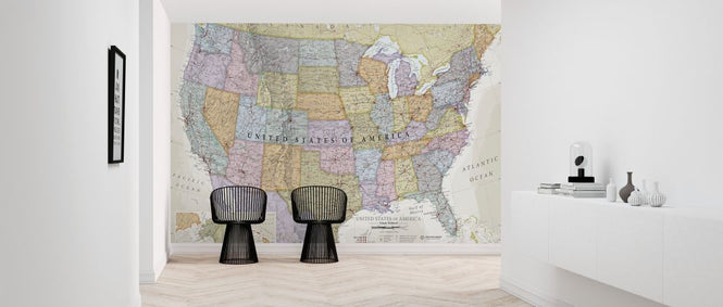 PHOTOWALL / Classic Political USA Map (e316081)