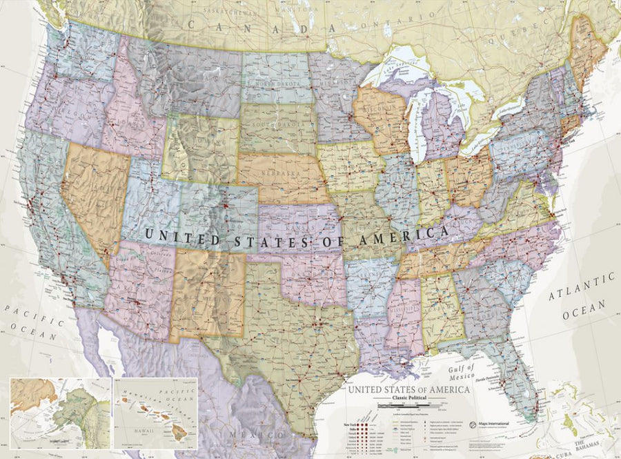 PHOTOWALL / Classic Political USA Map (e316081)