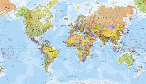 PHOTOWALL / Political World Map (e316082)