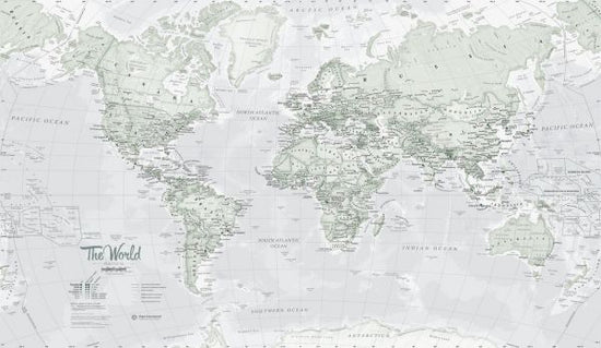 PHOTOWALL / World Map Political Rustic (e316095)