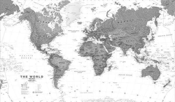 PHOTOWALL / World Map Bw (e316096)
