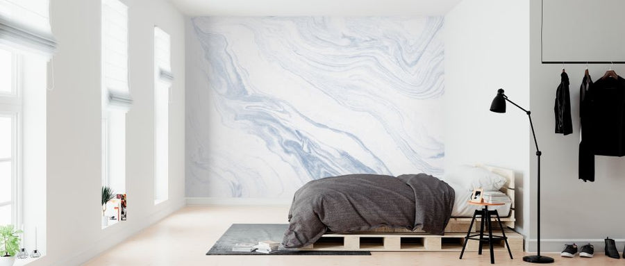 PHOTOWALL / Suminagashi Marbling - Light Blue (e315565)