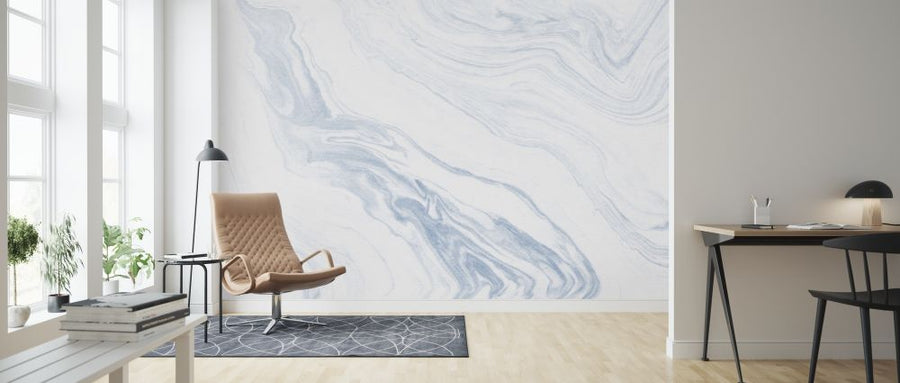 PHOTOWALL / Suminagashi Marbling - Light Blue (e315565)