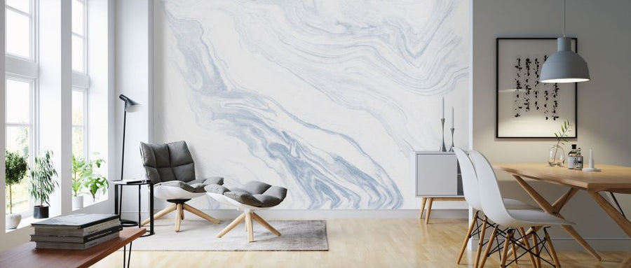 PHOTOWALL / Suminagashi Marbling - Light Blue (e315565)