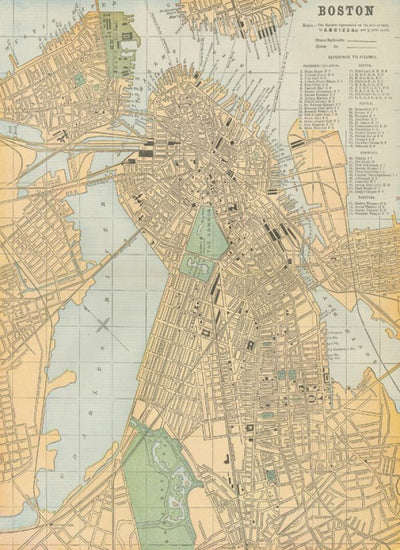 PHOTOWALL / Boston Map (e316455)