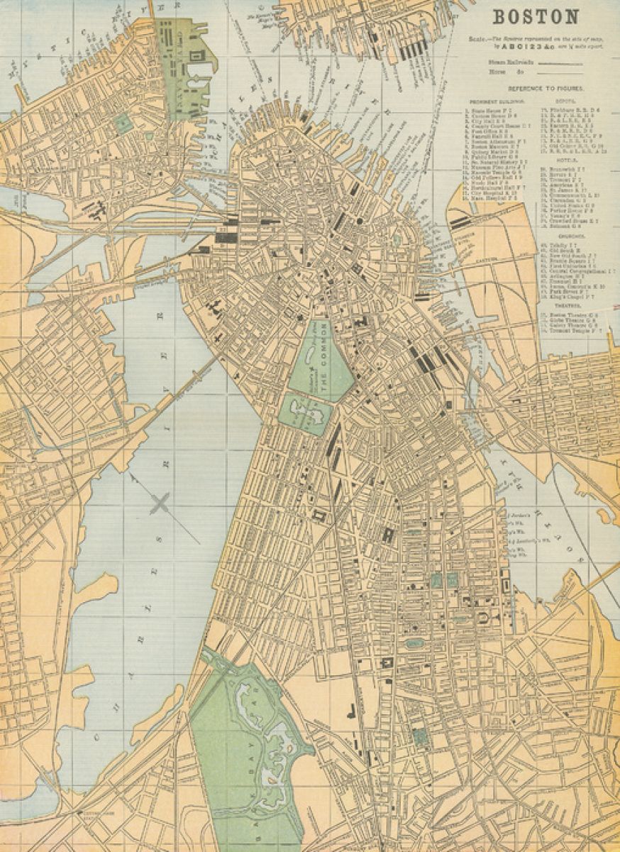 PHOTOWALL / Boston Map (e316455)