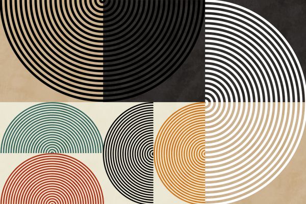 PHOTOWALL / Circles Mid Century XIII (e316821)