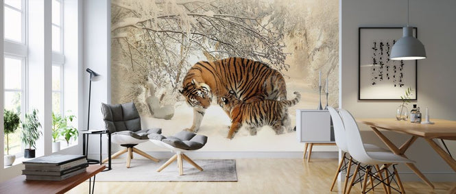 PHOTOWALL / Baby and Mother Tigers (e316207)