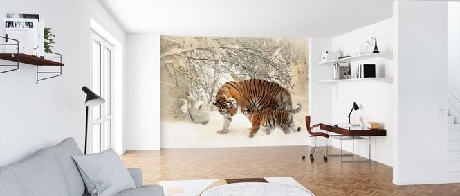 PHOTOWALL / Baby and Mother Tigers (e316207)