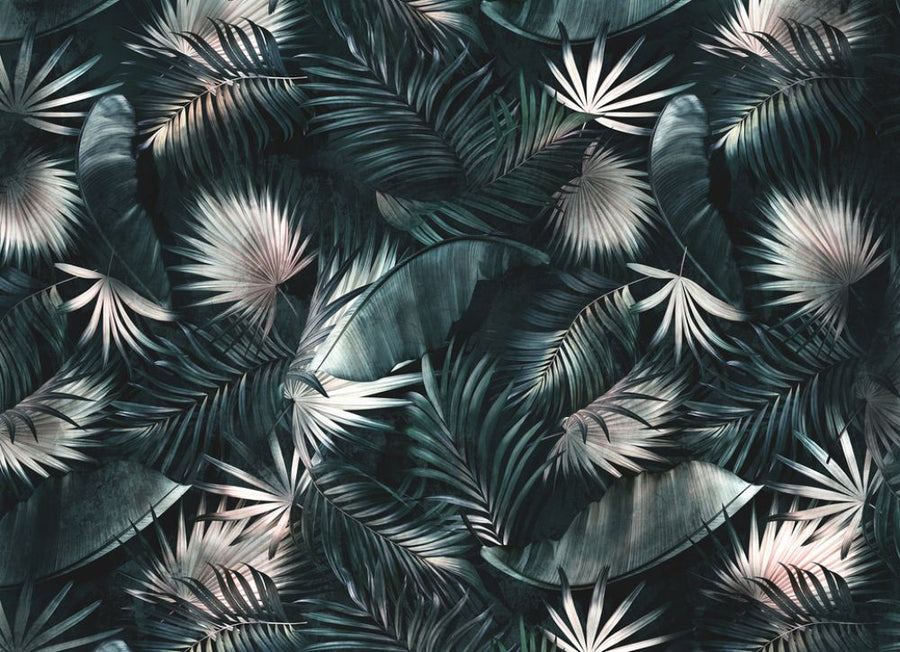 PHOTOWALL / Tropical Leaves - Dark (e317152)