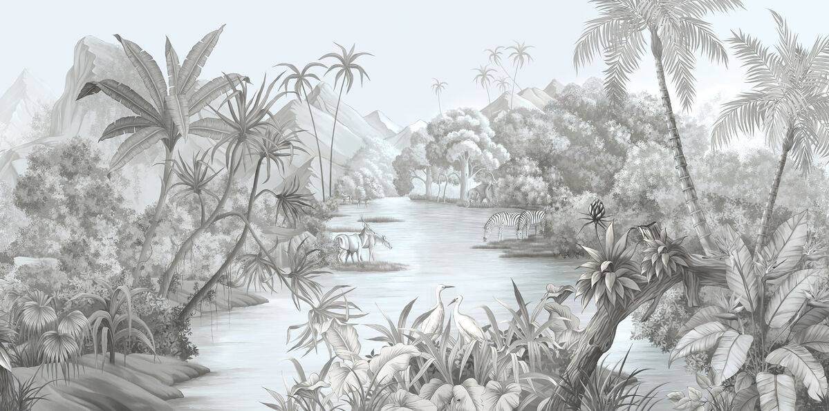 PHOTOWALL / Tangled Jungle II - Blue Monochrome (e317165) | 輸入