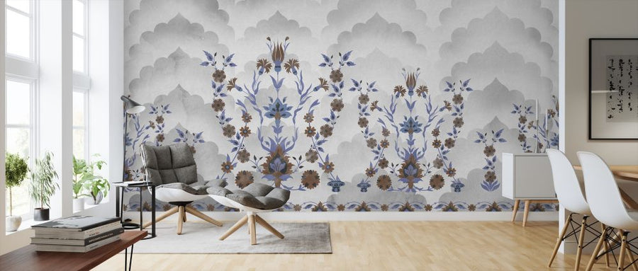 PHOTOWALL / Turkish flowers - Blue (e317176)