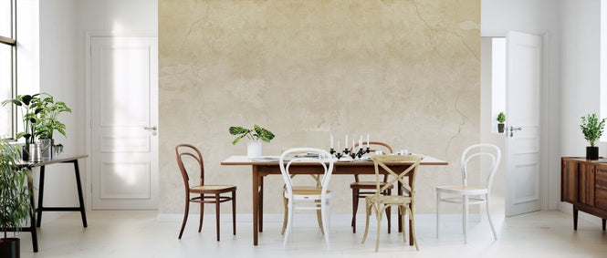 PHOTOWALL / Beige Colored Cracked Wall (e317318)