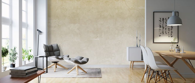 PHOTOWALL / Beige Colored Cracked Wall (e317318)
