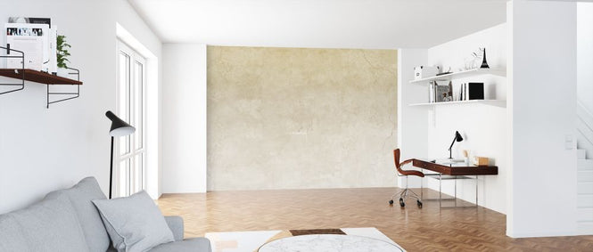 PHOTOWALL / Beige Colored Cracked Wall (e317318)