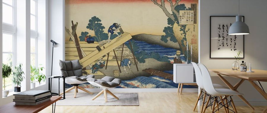 PHOTOWALL / Sawyers Log Cutting - Katsushika Hokusai (e316996)