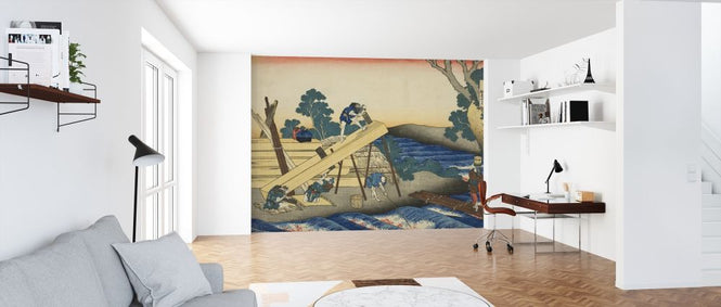 PHOTOWALL / Sawyers Log Cutting - Katsushika Hokusai (e316996)