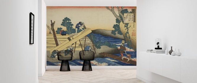 PHOTOWALL / Sawyers Log Cutting - Katsushika Hokusai (e316996)