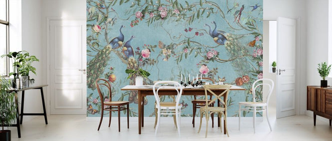 PHOTOWALL / Peacocks and Flowers (e317403)