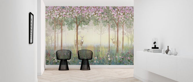 PHOTOWALL / Deers in Dreamy Forest (e317430)