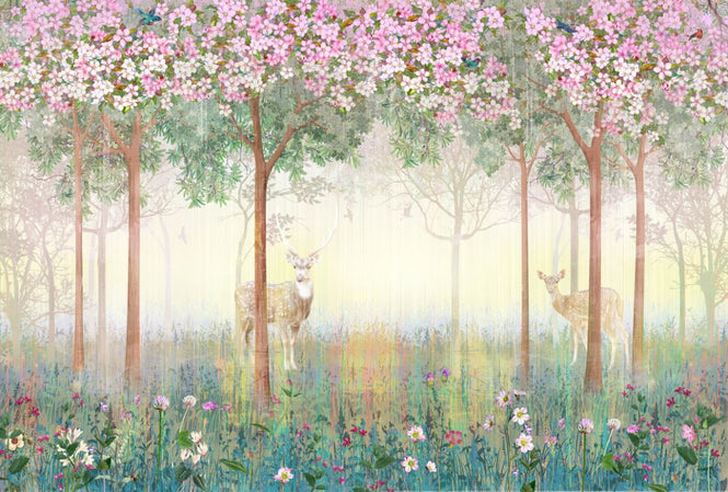 PHOTOWALL / Deers in Dreamy Forest (e317430)