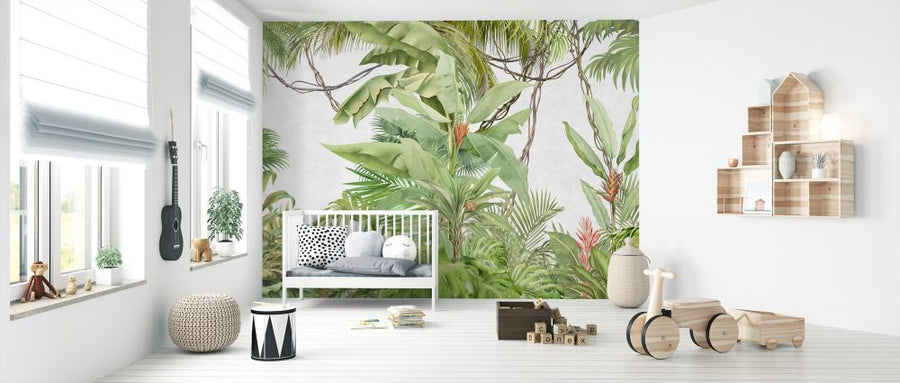 PHOTOWALL / Deep Tropical on Light Concrete Wall (e317907)