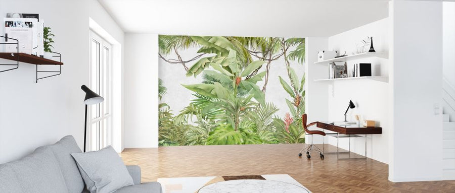 PHOTOWALL / Deep Tropical on Light Concrete Wall (e317907)