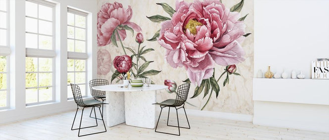 PHOTOWALL / Pink Vintage Flowers (e317700)