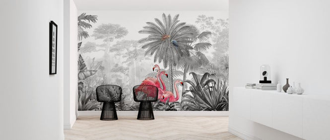 PHOTOWALL / Tropical Flamingos (e318263)
