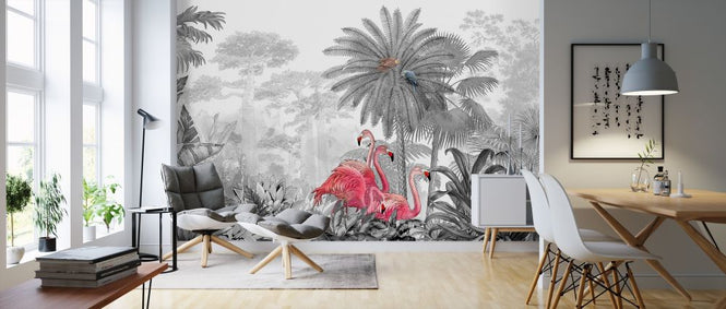 PHOTOWALL / Tropical Flamingos (e318263)