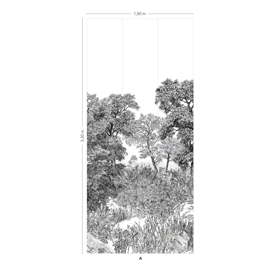 Isidore Leroy / Panoramiques 2020 / FORET DE BRETAGNE Grisaille A 6243008【Aセット(3パネル)】