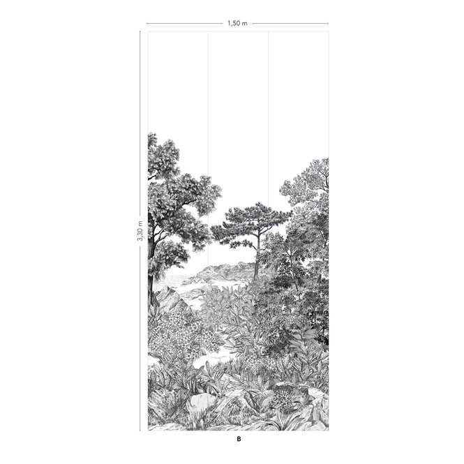 Isidore Leroy / Panoramiques 2020 / FORET DE BRETAGNE Grisaille B 6243009【Bセット(3パネル)】
