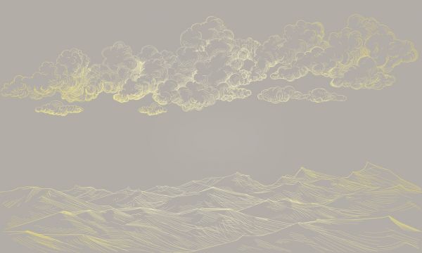 PHOTOWALL / Between Clouds and Earth - Beige (e318441)