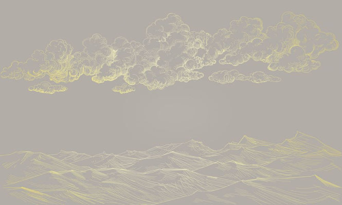 PHOTOWALL / Between Clouds and Earth - Beige (e318441)
