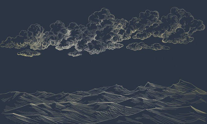 PHOTOWALL / Between Clouds and Earth - Blue (e318442)