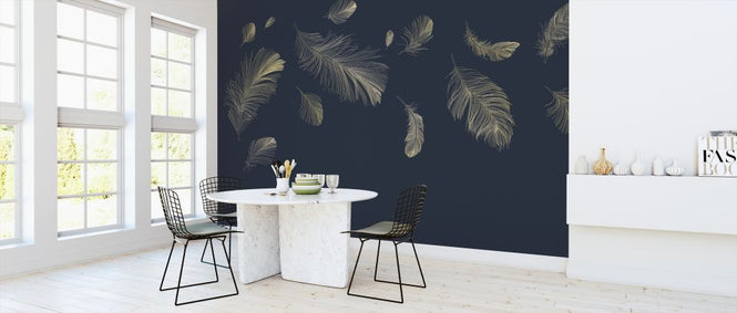 PHOTOWALL / Flying Feathers - Blue (e318450)
