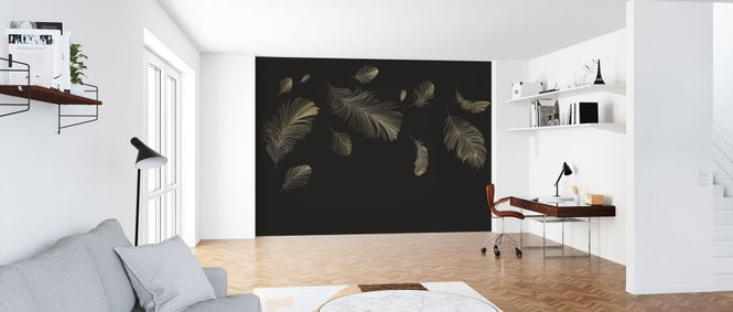 PHOTOWALL / Flying Feathers - Brown (e318451)