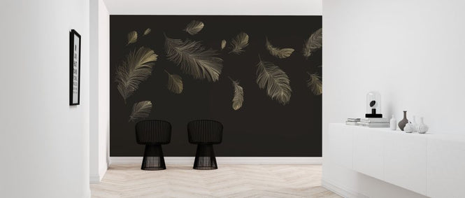 PHOTOWALL / Flying Feathers - Brown (e318451)