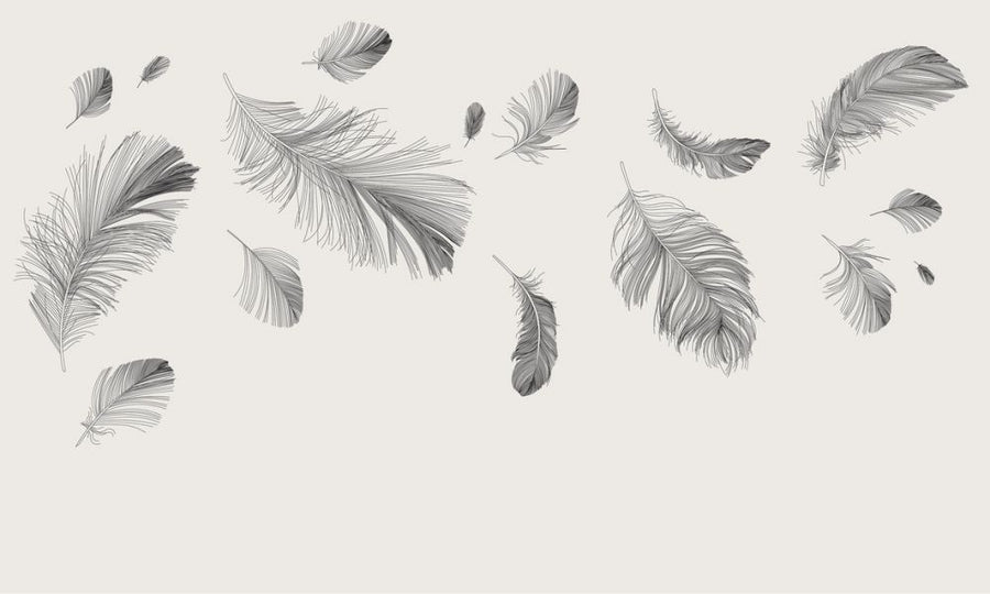 PHOTOWALL / Flying Feathers - Bright (e318459)