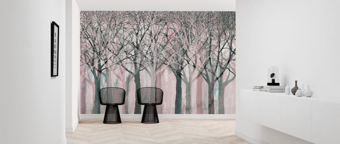 PHOTOWALL / Row of Trees Pink (e318489)