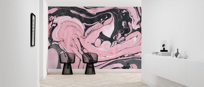 PHOTOWALL / Pink and Black Marble (e318230)
