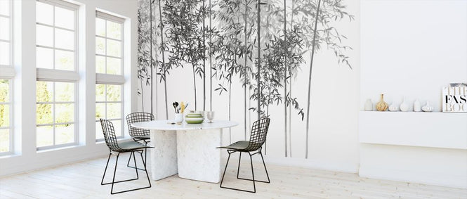 PHOTOWALL / Bamboo Trees View - bw (e318690)