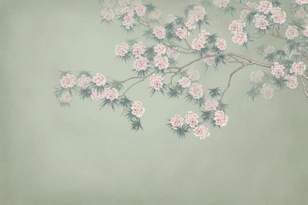 PHOTOWALL / Blooming Branch - Emerald (e318703)